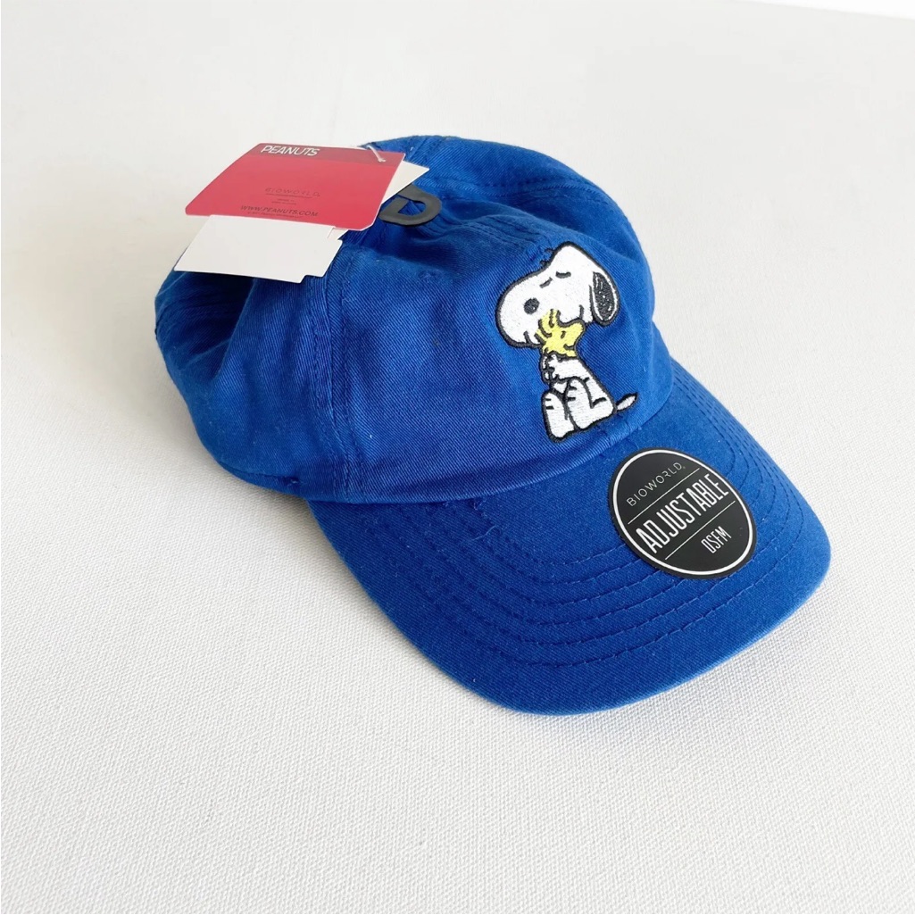 Bioworld Snoopy Peanuts Charlie Brown Blue Hat Adjustable Baseball Cap Osfm